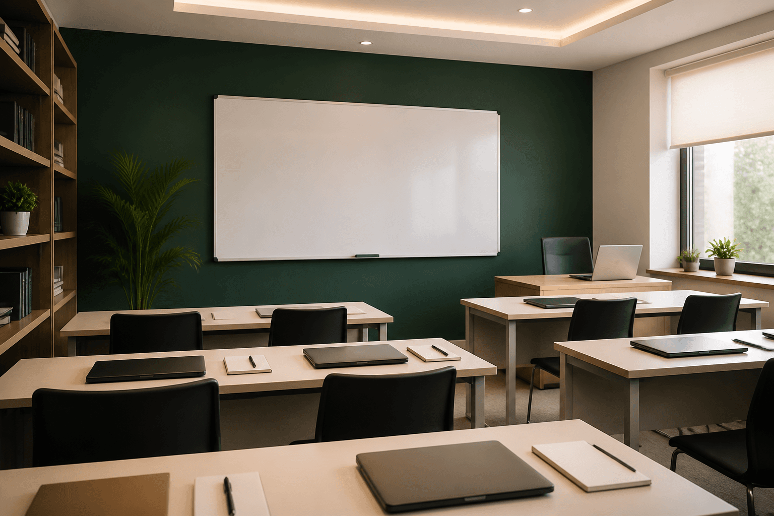 DMrush Learn classroom prepared for a digital skills workshop